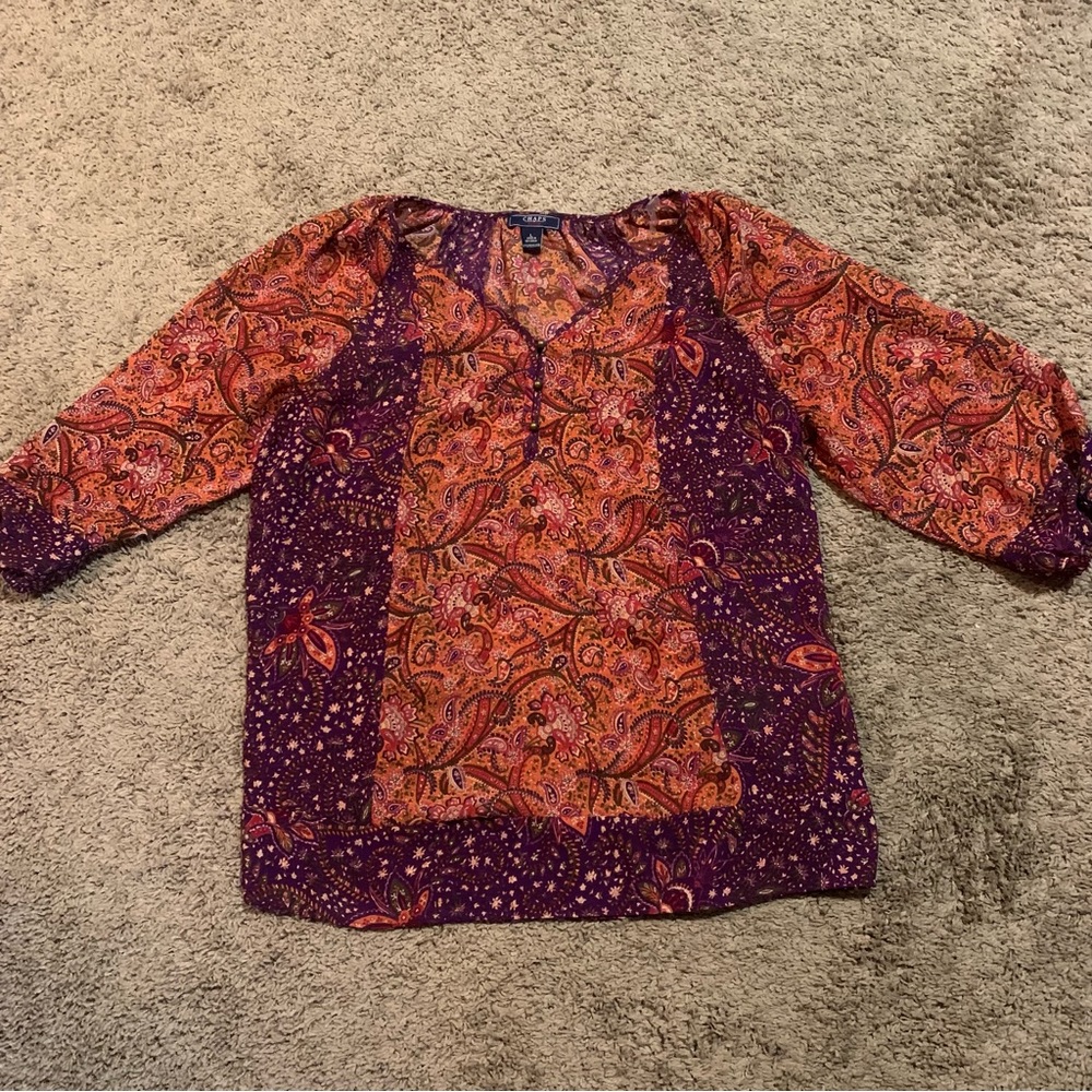 Chaps Boho Blouse Large